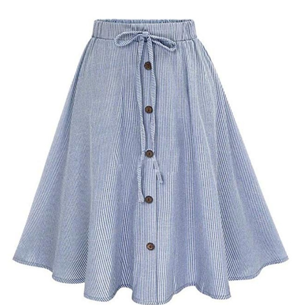Allonly Seersucker Skirt